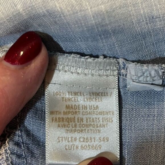 ANTHROPOLOGIE CLOTH & STONE Split Back Chambray Shirt Blue Light Wash XS - Picture 5 of 5